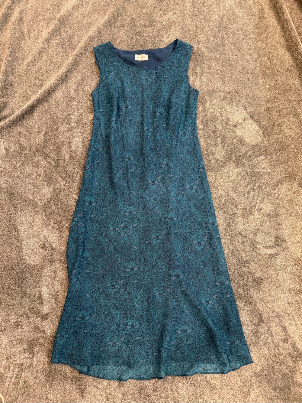 Studio I Teal Floral Maxi Dress